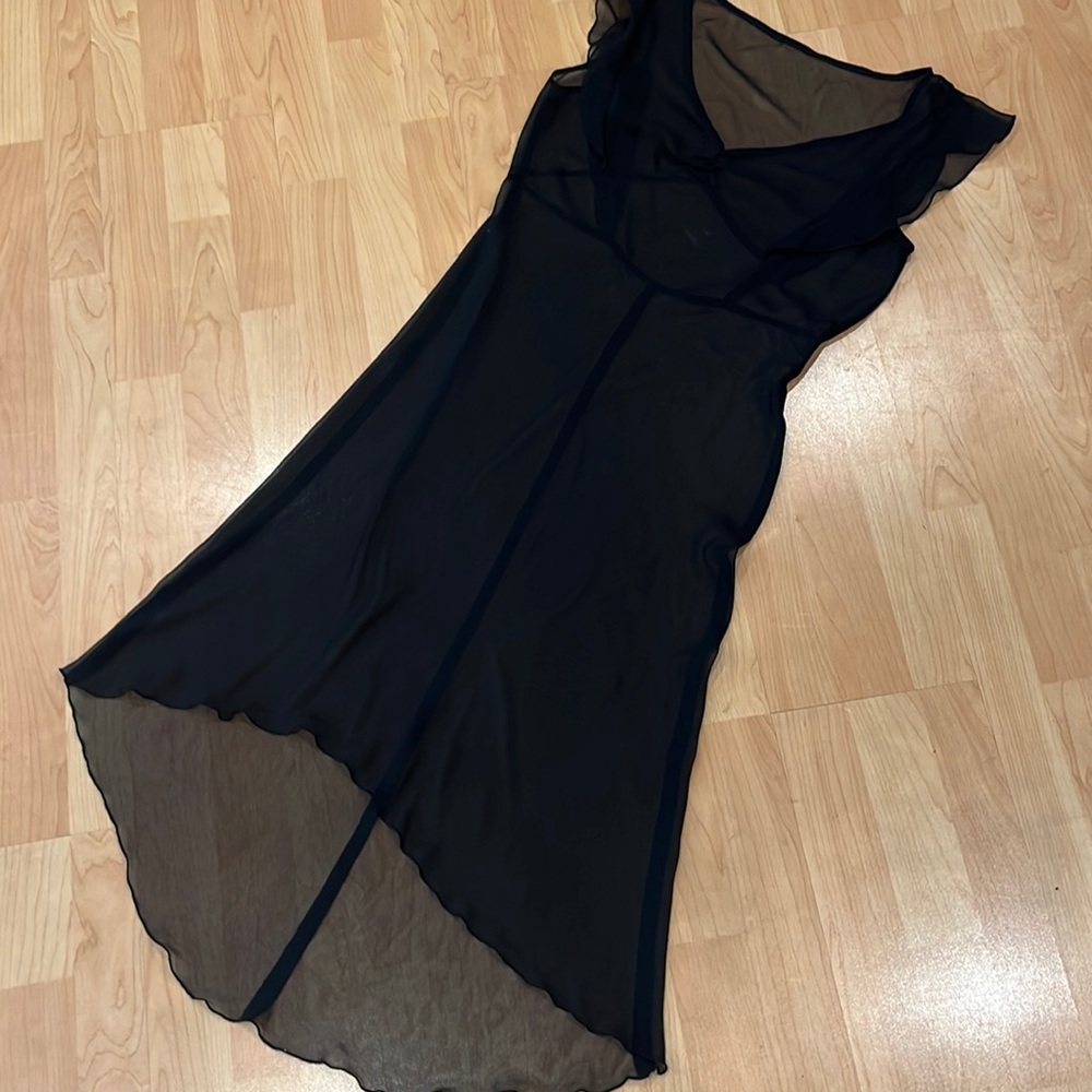 Chiffon black iridescent dress